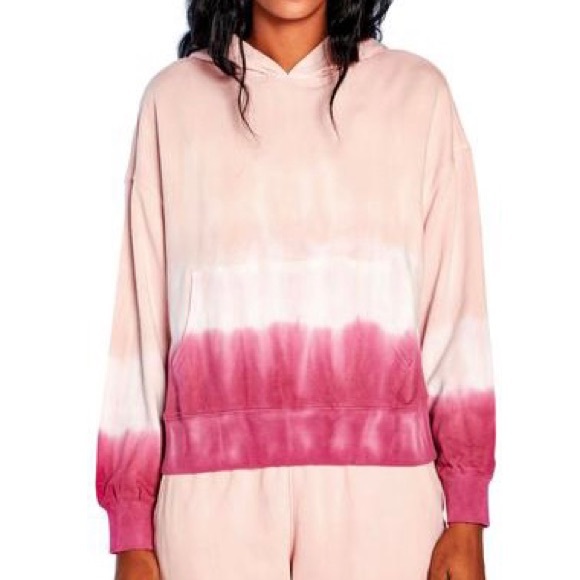New Wildfox Pink Dip Tie Dye Lounge Hoodie Sweatshirt Small - Picture 2 of 13